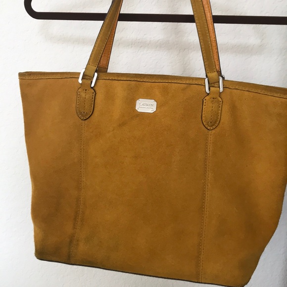 ralph lauren suede purse